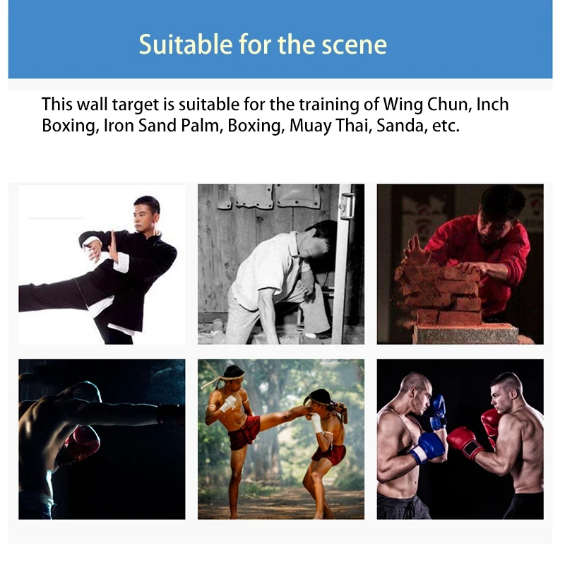 40X40CM Heavy Duty Wing Chun Punch Bag Empty Sand Bag Kung Fu Martial Arts Wall 