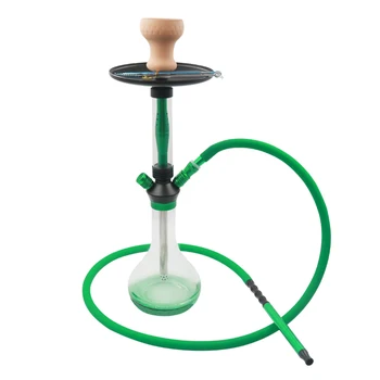 

New 1PC Metal creative Middle Size Glass Hookah Set With Smoking Silicone Hose Metal Tongs Charcoal Tray Shisha Chicha Set