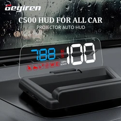 GEYIREN – C500 Auto OBD2 GPS HUD affichage tête haute, pare brise EOBD, compteur de vitesse, projecteur numérique, accessoires pour toutes les voitures 