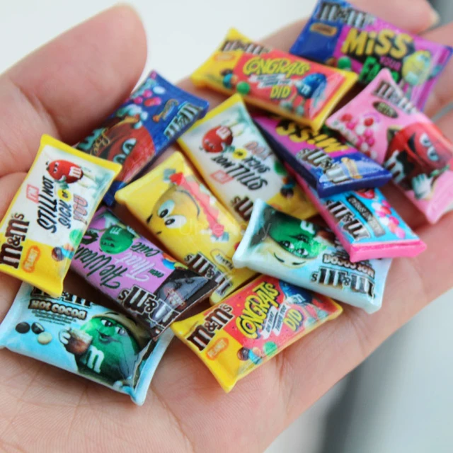 Assorted Resin 1/6 Miniature Dollhouse Snack Bag Mini Pretend Food for Barbies Doll Kitchen Accessories Toys for Girl 5