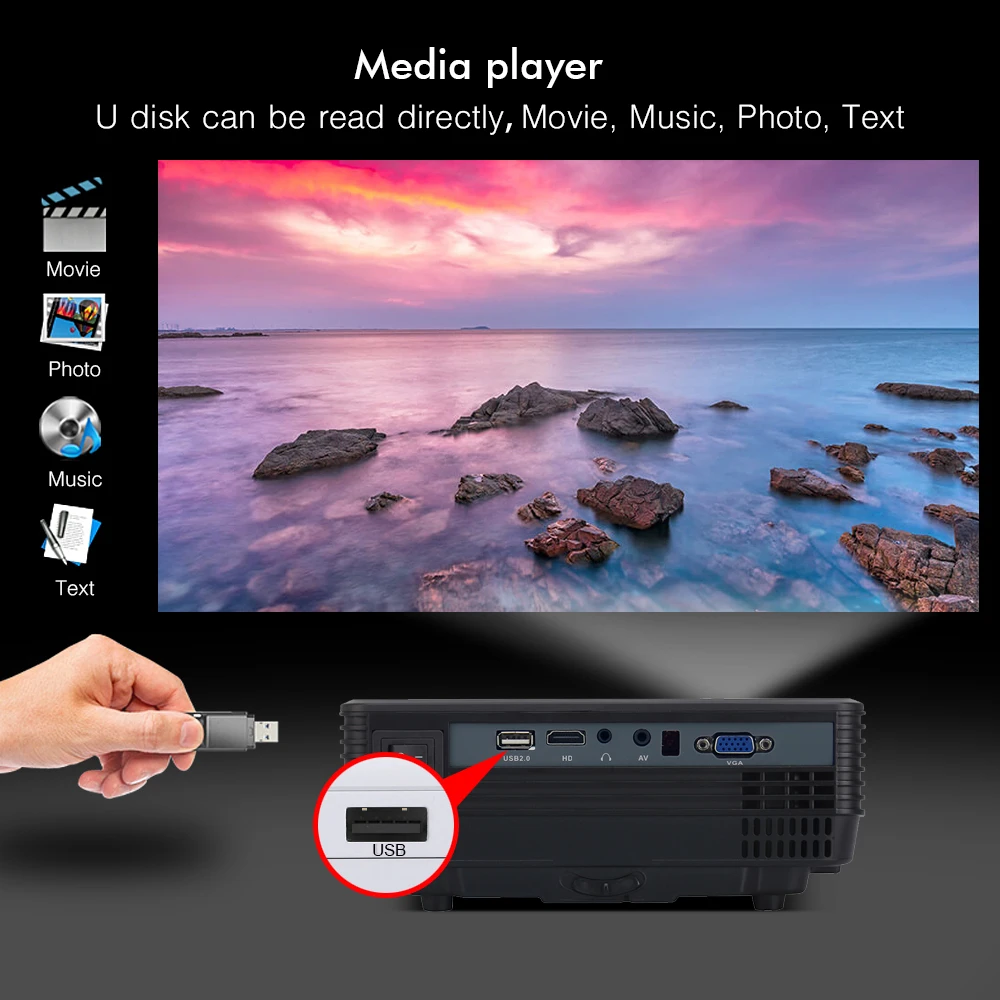 BYINTEK SKY BT905 домашний кинотеатр Мини светодиодный портативный видео HD lcd проектор видеопроектор с поддержкой HD USB 1080P