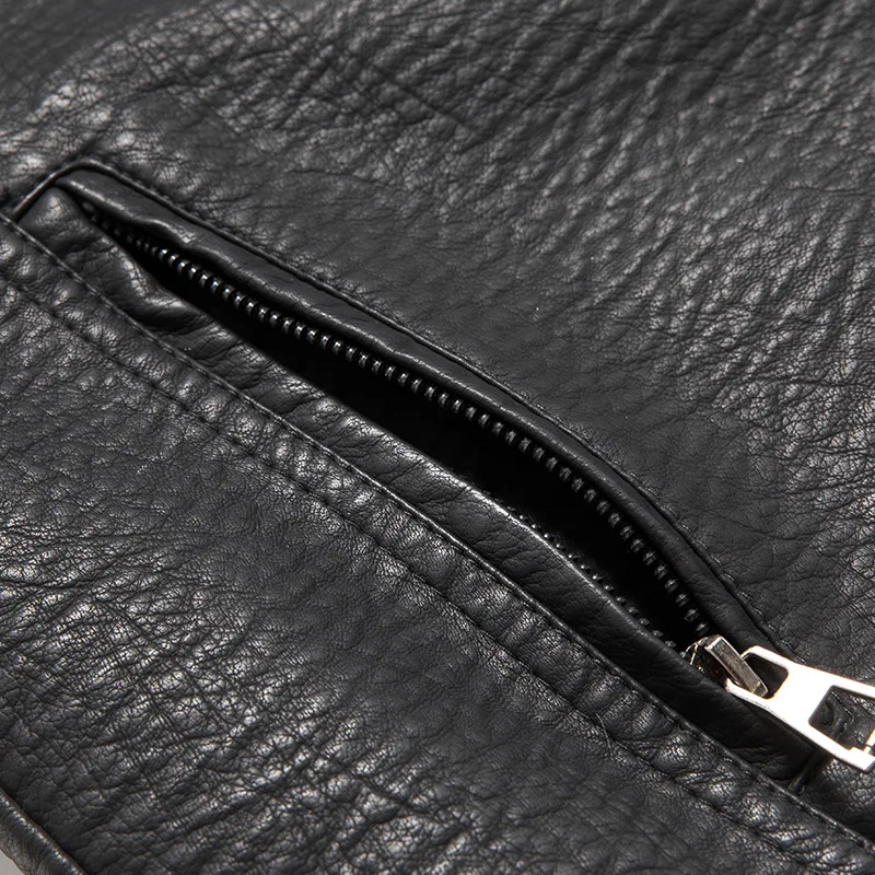 Black Friday Winter New Men's Stand Collar Jacket Plus Velvet PU Leather Leisure Motorcycle Coat Men Fleece Jacket Baseball Large Size M-4XL