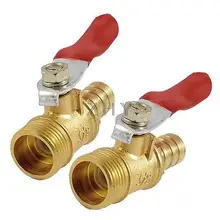 3/" PT наружная резьба до 10,6 мм шланг Рычаг Ручка шаровой клапан 2 шт