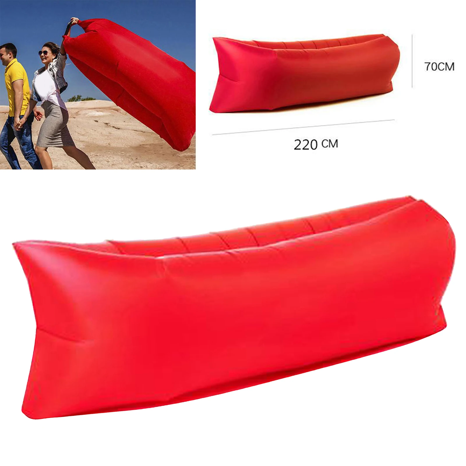 441lbs Inflatable Lounger Air Sofa Hammock for Camping Beach Music Festival Pool