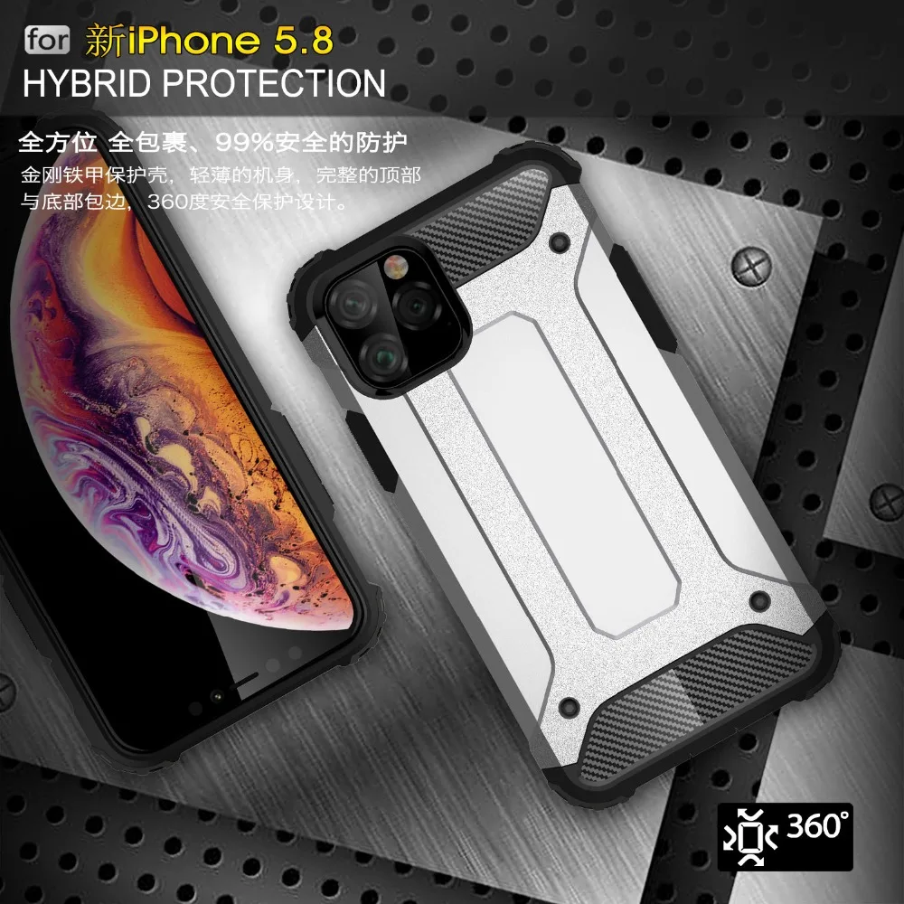 Шт. 100 шт. прочный мягкий задняя крышка для iPhone XS Max XR X 8 7 6 s плюс SE 5 5S гибридный жесткий двухслойный защитный чехол противоударный чехол