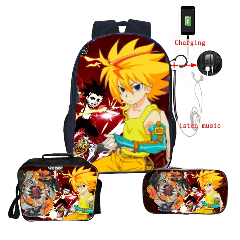 Высокое качество Beyblade рюкзак модный Сюрприз подарок рюкзак для подростков красивые дети мальчики девочки школьный ранец 3 шт./компл - Цвет: 4