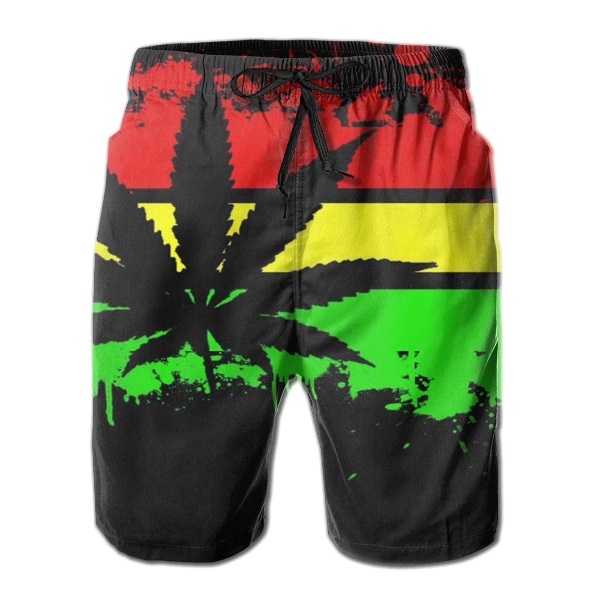 Bañador de marihuana para hombre, pantalones cortos de playa de secado rápido, con forro de malla, con bolsillos|Pantalones cortos de surf| - AliExpress