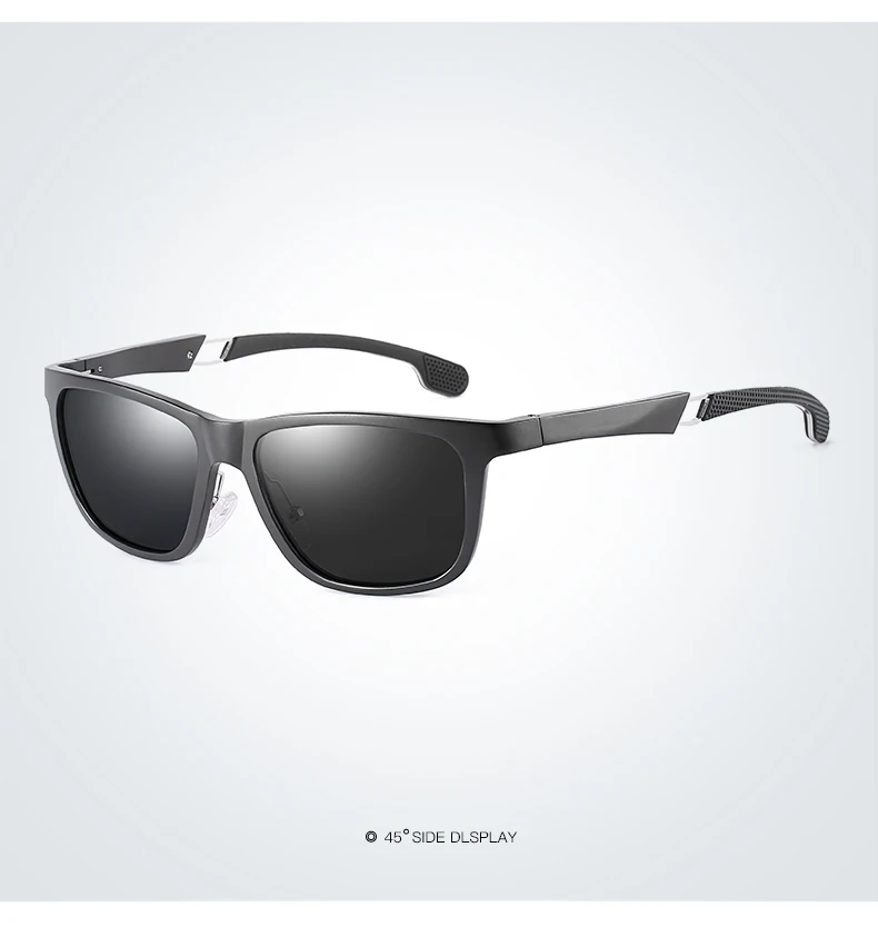 Очки поляризациоочки солнцезащитные sunglasses квадратные алюминиево-магниевые солнцезащитные очки, мужские поляризационные uv400, высокое качество, солнцезащитные очки для рыбалки, очки gafas lunette soleil homme - Цвет линз: black black