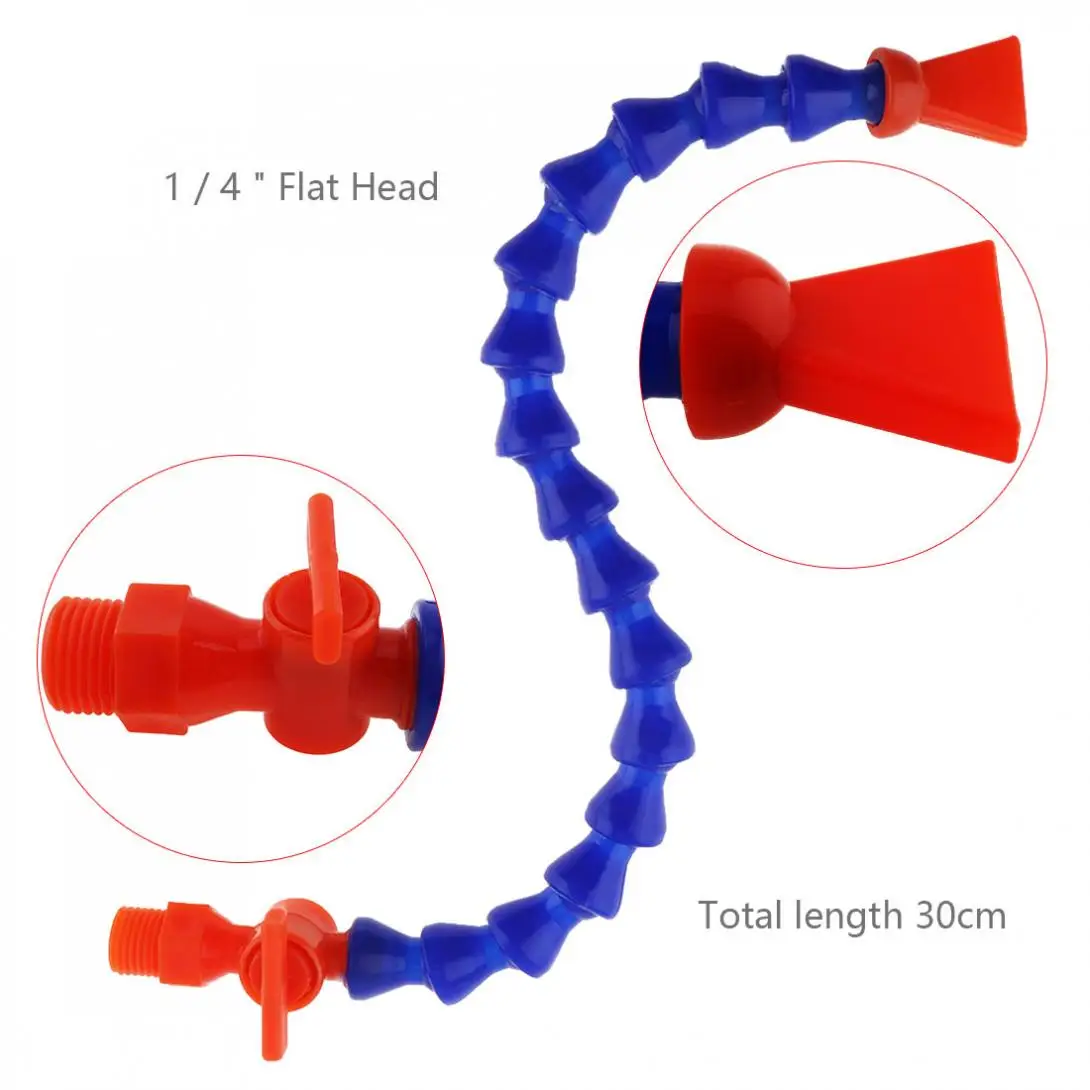 

1/4 Inch 300mm Flat Nozzle Plastic Flexible Water Oil Cooling Tube with Switch for CNC Machine / Milling / Lathe