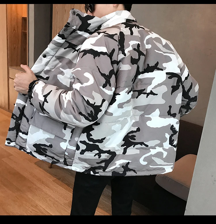 Парка мужская зимние камуфляжные куртки хлопковые Chaquetas Hombre модные парки мужские s Повседневная Верхняя одежда мужские куртки и пальто