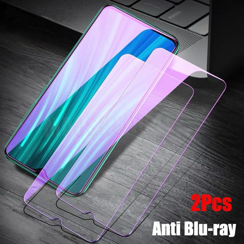 2Pcs Anti Blu-ray 2 шт./партия закаленное стекло для Xiaomi Redmi Note 8 Pro защита экрана 9H анти-Blu-Ray стекло для Redmi Note 8 защитная пленка - Цвет: 2Pcs Anti Blu-ray
