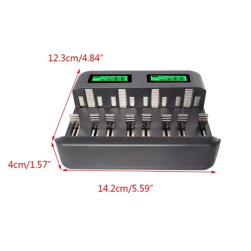 8 слотов Интеллектуальный ЖК-дисплей USB зарядное устройство для AA AAA C D Размер батареи и Прямая поставка