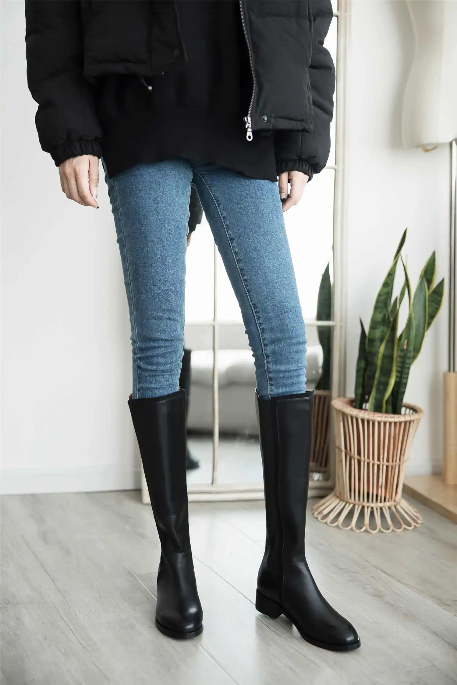 Botas mujer; обувь на высоком каблуке; женские сапоги для верховой езды; винтажные рыцарские сапоги из коровьей кожи; сохраняющие тепло высокие сапоги на молнии для зрелых женщин