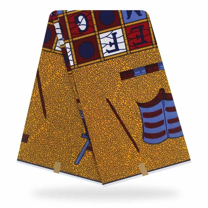 Нигерийский Анкара Африканский Воск принты ткань настоящий голландский настоящий воск голландский воск ткань голландский воск полиэстер воск ткань - Цвет: color4
