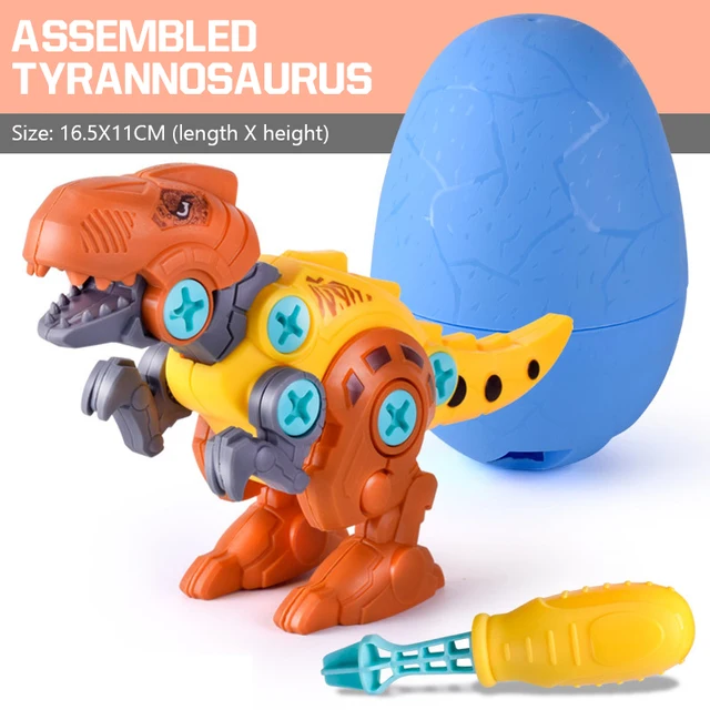 Diy Disassembly Assembly Dinosaur Blocks Toys Early Educational Nut Screwing Egg with Screwdriver for 3-7 Year Old Birthday Gift 5