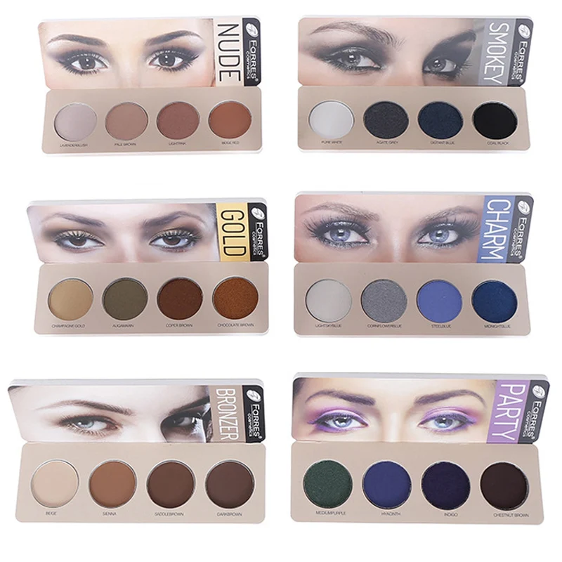 Палитра теней для век 4 цвета красочный водостойкий консилер макияж тени с