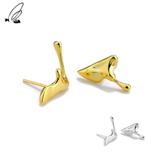 

S'STEEL 925 Sterling Silver Versatile Personality Irregular Stud Earrings Gift For Women Minimalist Earing Accessories Jewelry
