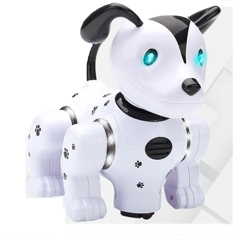 Электрический Универсальный Интеллектуальный робот собака инфракрасный пульт дистанционного управления Музыка свет голос ПЭТ сенсорный Dazzle танец развивающие игрушки