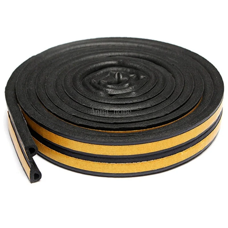 5 meters DIPE self-adhesive door and window sealing strip glass window anti-collision rubber strip foam sound insulation
