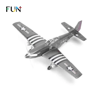 22cm 4D Diy Toys Fighter Assemble Blocks Building Model Airplane Military Model Arms WW2 Germany BF109 UK Hurricane Fighter diy house kits Model Building Toys