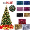 Hot Sale 100 Pieces Christmas Ball Ornaments Xmas Tree Ball Bauble Hanging Home Party Ornament Decor Solid Box wholesale ► Photo 2/6