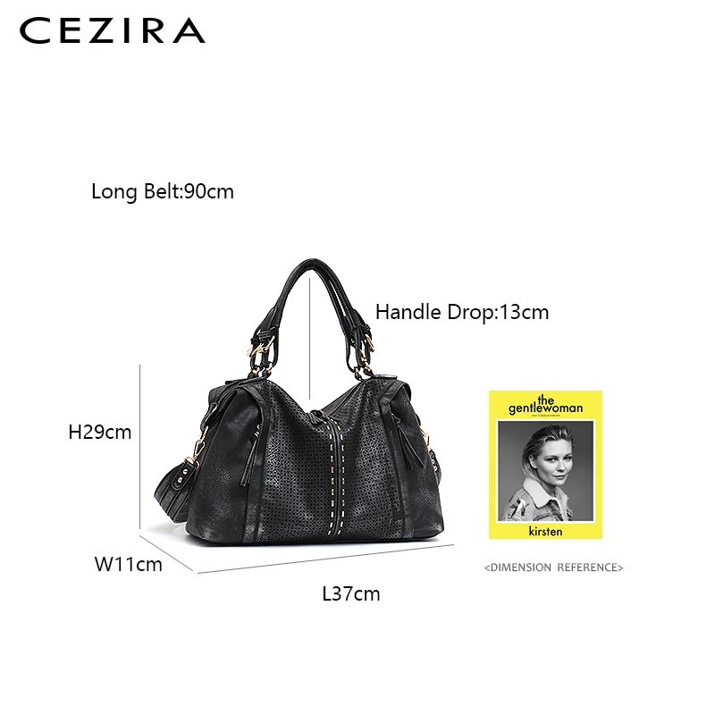 CEZIRA, модные женские сумки-тоут из искусственной кожи, большая сумка, Дамская дизайнерская сумка на плечо, женские веганские кожаные повседневные сумки через плечо