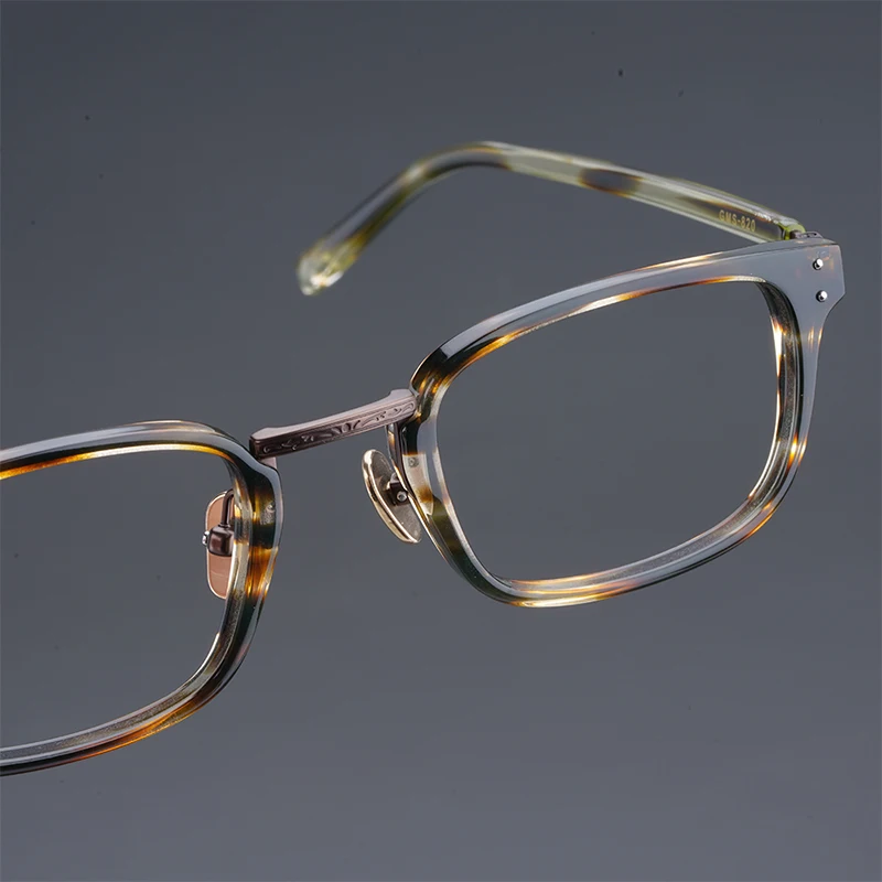 Japanese Glasses GMS820 Vintage Glasses Frame Famous Brand Design High Quality Titanium Frame Glasses Square Male's Eyeglasses