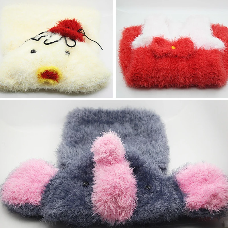 50g Velvet Knitting Wool Yarn Soft Multicolor Long-haired Crochet Coral Cashmere Yarn for Hand Knitting Winter Scarf Accessories felting wool fibre