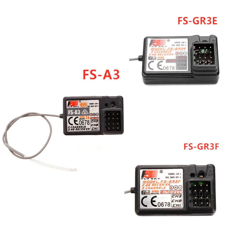 Flysky FS-GR3E/FS-GR3F/FS-A3 3CH 2,4 Ghz приемник для FS GT2 GT2B GT3 GT3B GT3C T6 CT6B TH9X запасная часть передатчика Запчасти Сделай Сам Радиоуправляемый квадрокоптер