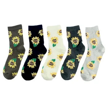

10pairs Sunflower socks street series cartoon funny socks superhero fashion novelty men and women breathable cotton socks