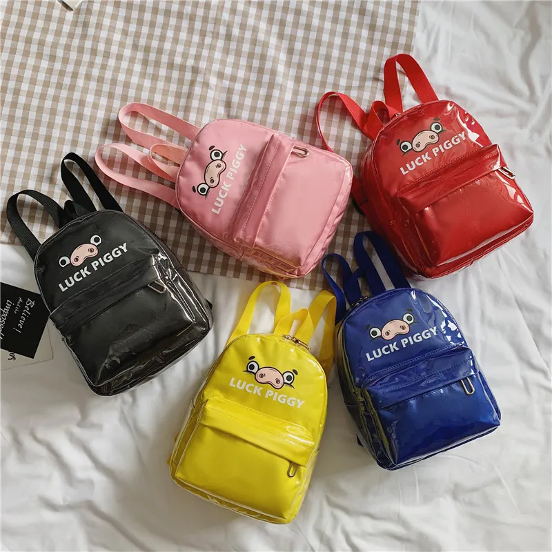 

2019 Korean-style Children Plastic Skin Backpack Cute Cartoon Printed Men And Women Children Backpack