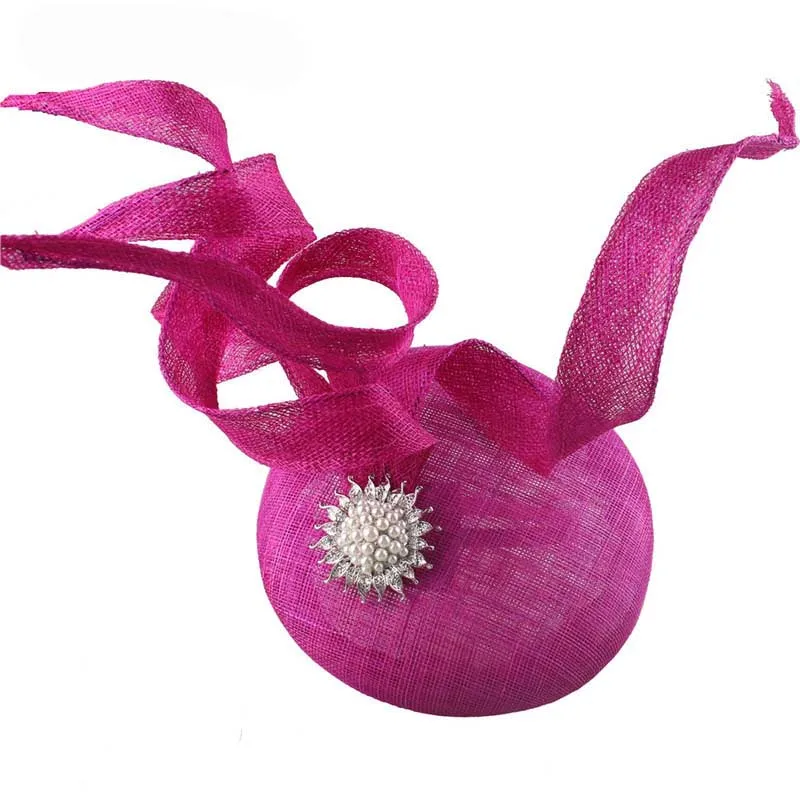 FS Royal Pearl Women Wedding Hats Fascinator Hat Cocktail Elegant Party Rose Fedoras Hats With Church Ladies Derby Hats Bride 03