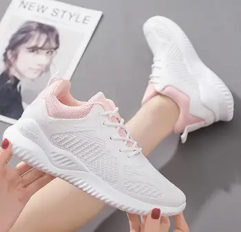 

Women Shoes Sneakers Women Breathable Slip On Flat Shoes Soft Bottom White Sneakers Casual Women Flats free shipping