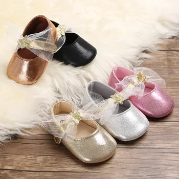 

Kids Baby Moccasins Baby Girls Child Shoes Party Princess Crib Shoes Newborn BOW New Born Girl Shoes First Walker for 0-18M