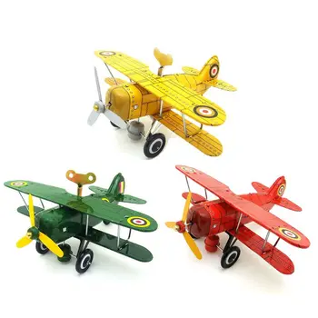 

Vintage Mini Airplane Retro Metal Decorative Aircraft Model Handicraft Models 95AE