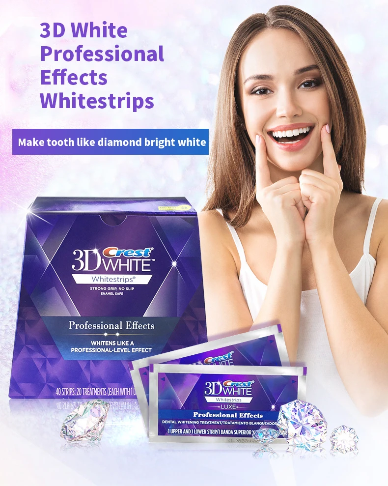 Genuine 3D White Strips Luxe Professional Effects Oral Hygiene Care Tooth Whiter Bleaching Teeth Whitening Strips