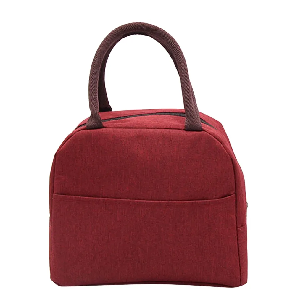 Унисекс сумки для обедов для женщин Открытый Мода простой стиль большой емкости непромокаемый мешок loncheras para mujer - Цвет: Красный