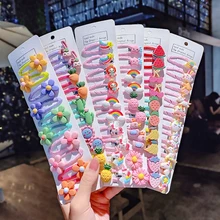 

10PCS/Set New Girls Cute Cartoon Flower Unicorn Hairpins Kids Sweet Hair Clips Barrettes Hair Ornament Fashion Hair Accessories