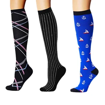 

Compression Socks Fit For Play Golf Rugby Basketball For Varicose Veins Pregnancy Edema Medical Nursing High Stockings EU 35-46