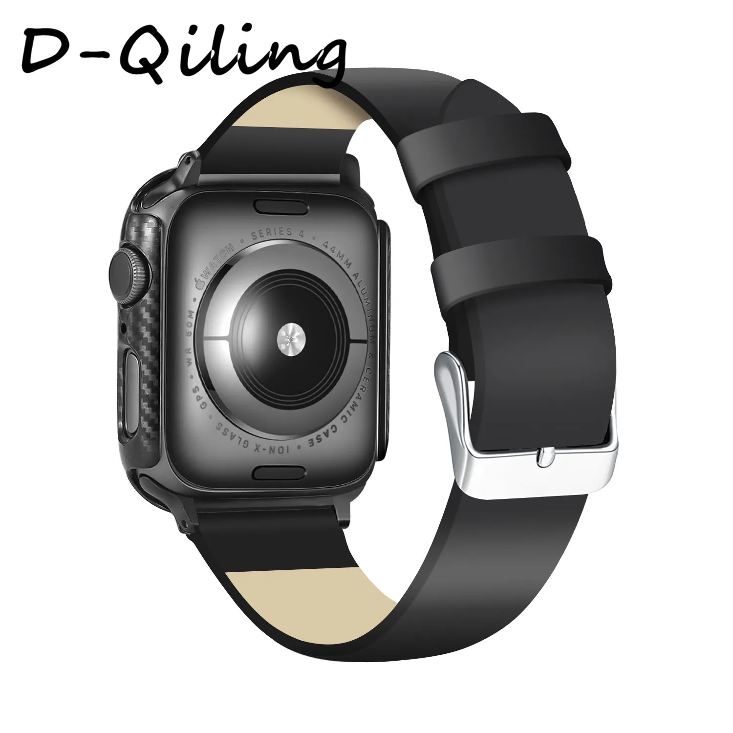 D-Qiling Ультратонкий чехол из углеродного волокна для Apple Watch Series5 4 3 2 1 iWatch 38 42 мм 40 44 мм чехол для ремешка