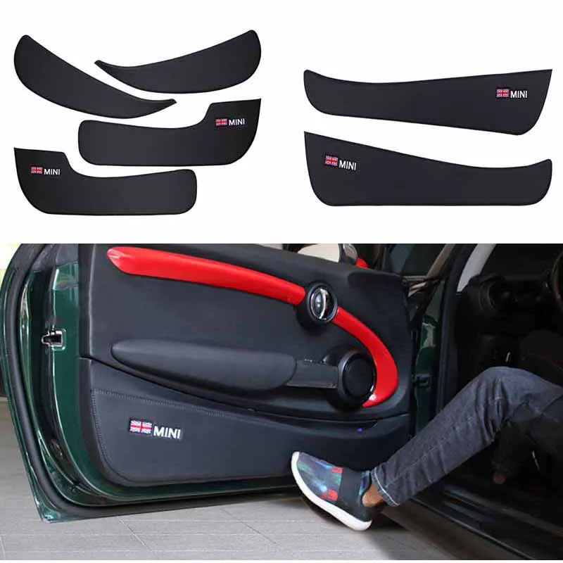 

Microfiber Leather Car Inner Door Panel Protection Anti Kick Film Sticker For Mini Cooper R56 R60 F54 F55 F56 F60 Countryman