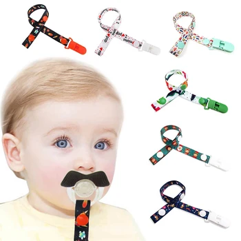 

Baby Pacifier Clip Chain For Soothers Toys Ribbon Funny Dummy Holder Leash Strap Nipple Holder Infant Feeding