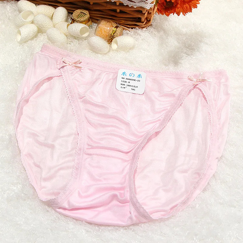 Женские трусики NWT из 100% чистого шелка Трикотажные сексуальные с бантом Everywear