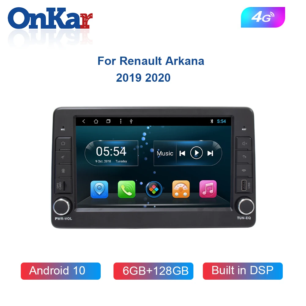 ONKAR 1din Автомагнитола для Renault Arkana 2019 2020 128 Android 10 6 ГБ + 5 0 автомобильное радио
