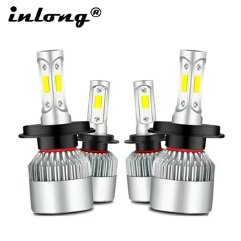

inlong 2Pcs S2 Mini H7 LED COB H1 8000LM 72W Super Bright H4 H9 H11 9005 HB3 9006 HB4 H8 Car Headlight Bulb 6500K Fog Light 12V