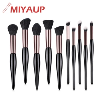

Miyaup In Stock New Style Handle Cosmetic Brushes Spain 10pcs Soft Small Waist Makeup Brush