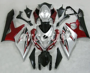 

Injection New ABS Motorcycle Full Fairings Kit Fit For SUZUKI GSX-R1000 K5 2005 2006 05 06 GSXR1000 body set Red silver