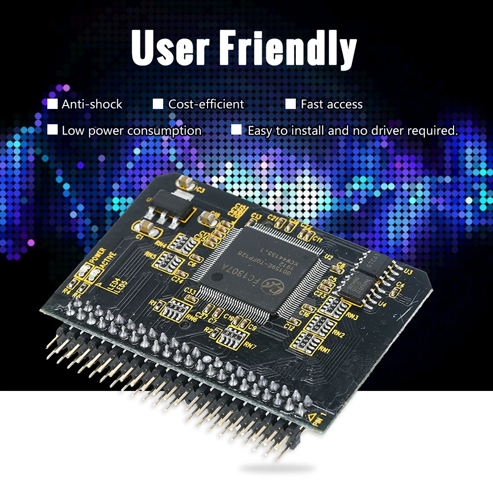 Безопасный цифровой SD/SDHC/SDXC/MMC карта памяти для IDE 2,5 дюймов 44 P 44 Pin Мужской адаптер SD 3,0 конвертер