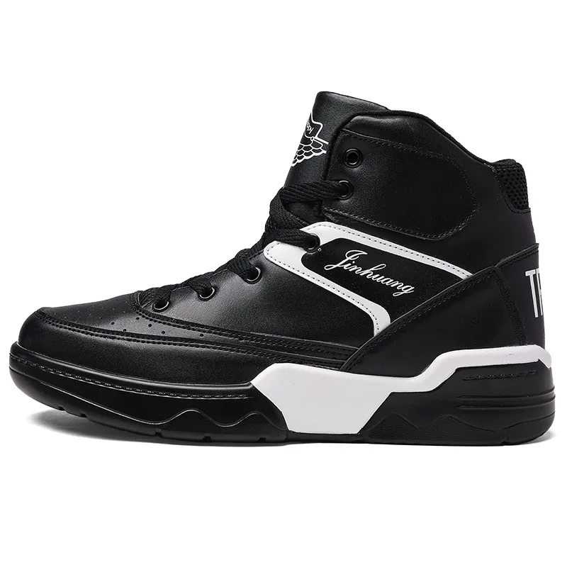 Men's Skateboard Sneakers Outdoor High-top Casual Thick-soled Lace-up Shoes Korean Fashion Simple Wild Student Heighten Shoes