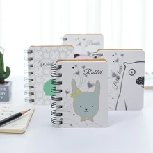 1 шт. маленький портативный блокнот с мини простой катушкой небольшой свежий студенческий креативный блокнот канцелярские принадлежности офисные принадлежности 80 листов подарок